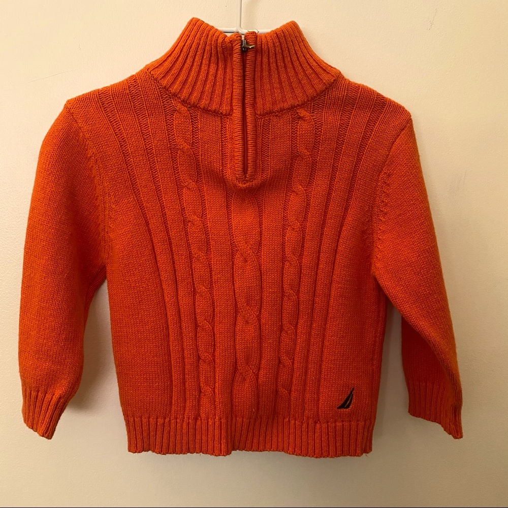 Nautica 12mo 1/4 zip orange sweater